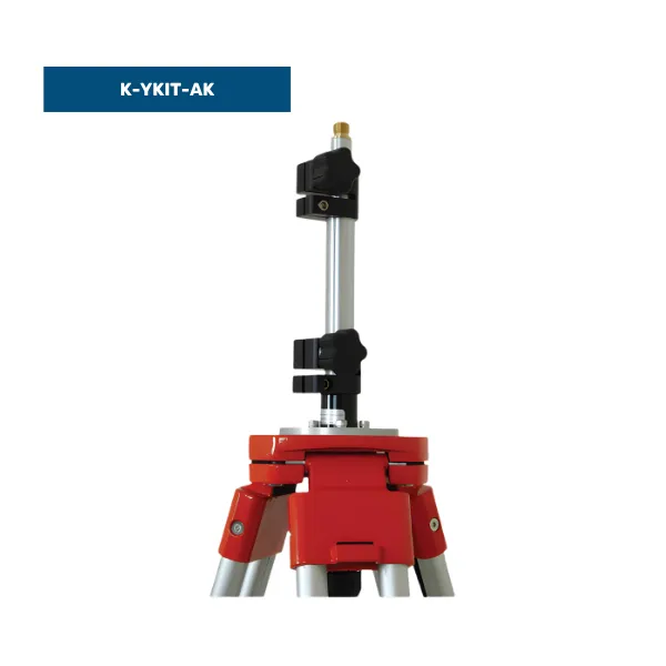 Red tripod with telescoping antenna mast