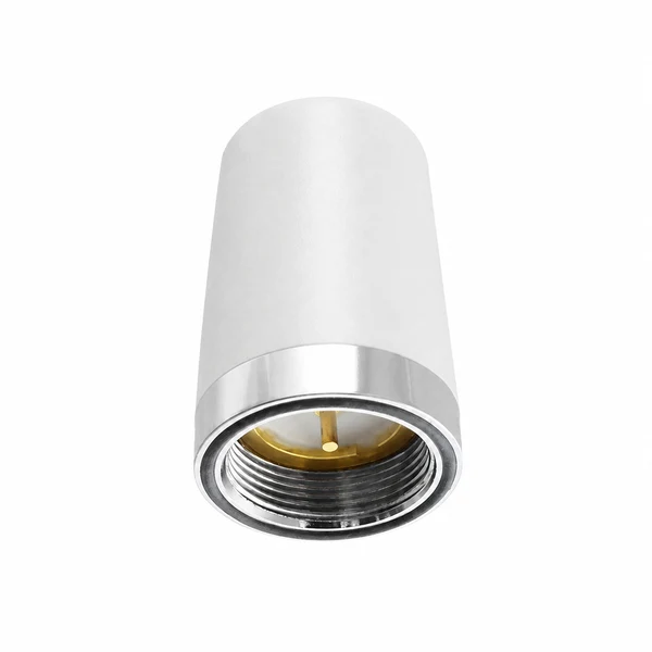 White low-profile dome antenna with chrome NMO base
