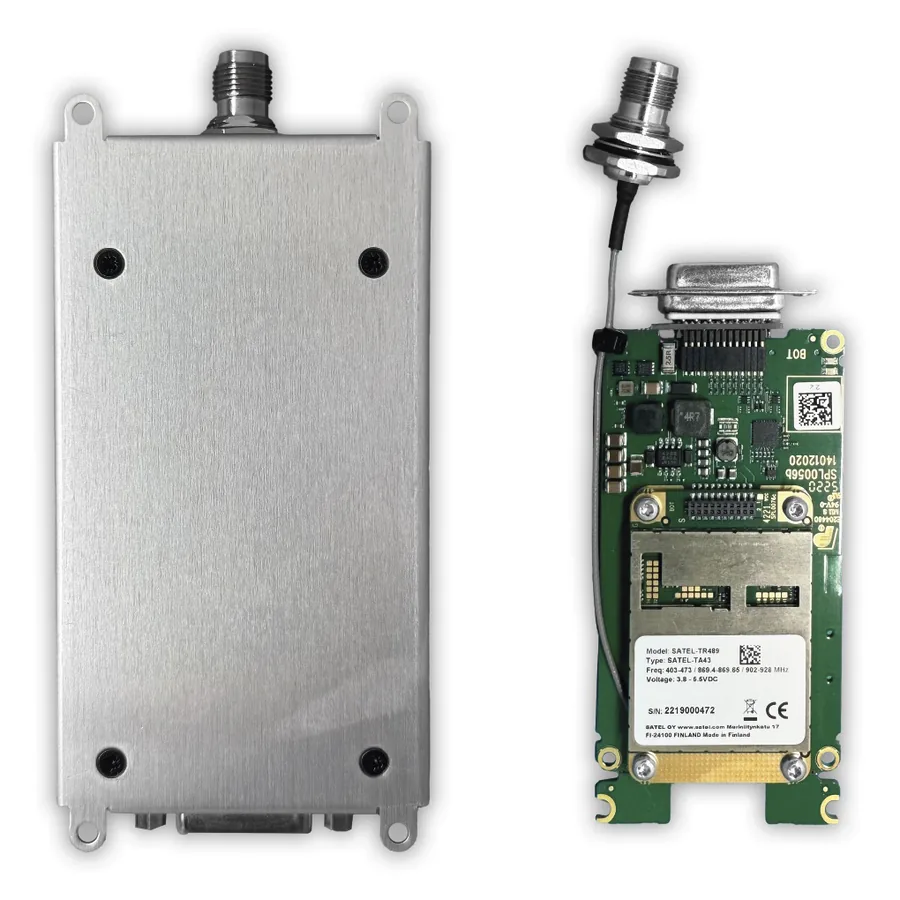 SATEL-B2 enclosed and board-level radio motherboard assemblies