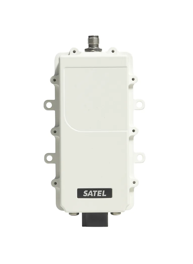 SATEL Proof outdoor radio modem in its white weatherproof enclosure