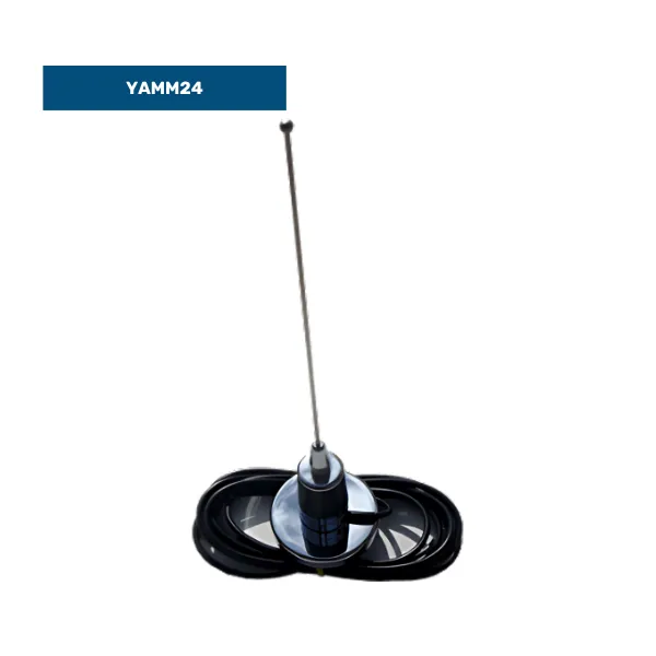 Magnetic antenna mount kit with cable and whip antenna