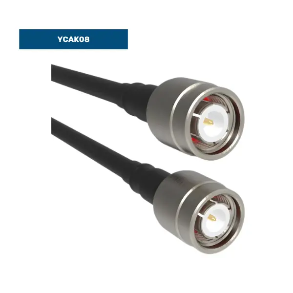Black RF cable with TNC-male connectors at both ends